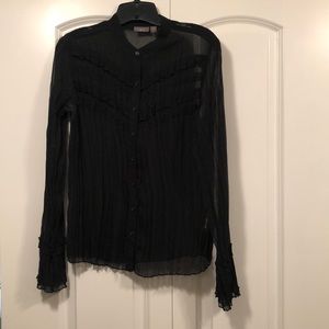 Women’s black sheer top